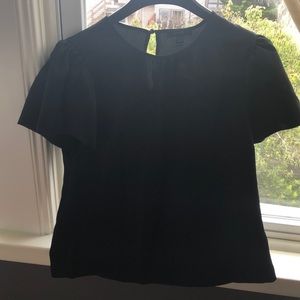 J crew black short sleeve blouse.